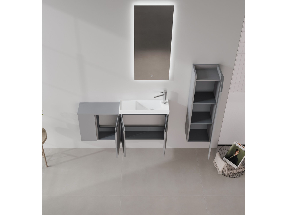 Szafka pod umywalkę „Ferla 110” – 110 x 22 x 45 cm – matowa szarość