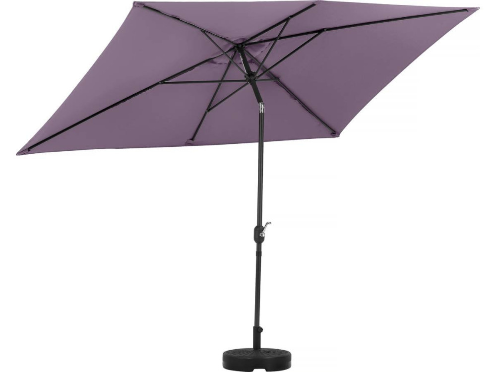Parasol ogrodowy Sol 2" - Prostokąt - 2 x 3 m - Fioletowy + balast w zestawie