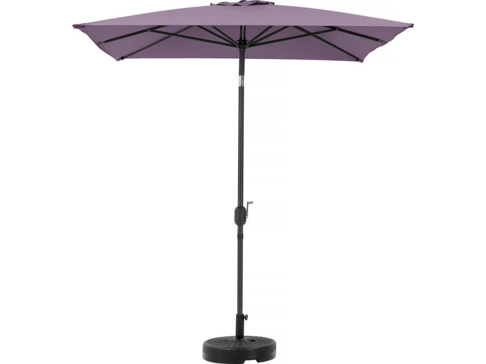 Parasol ogrodowy Sol 2" - Prostokąt - 2 x 3 m - Fioletowy + balast w zestawie