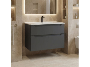 Szafka pod umywalkę „Messina 85 v2” – 85 x 45 x 55 cm – matowy antracyt 2