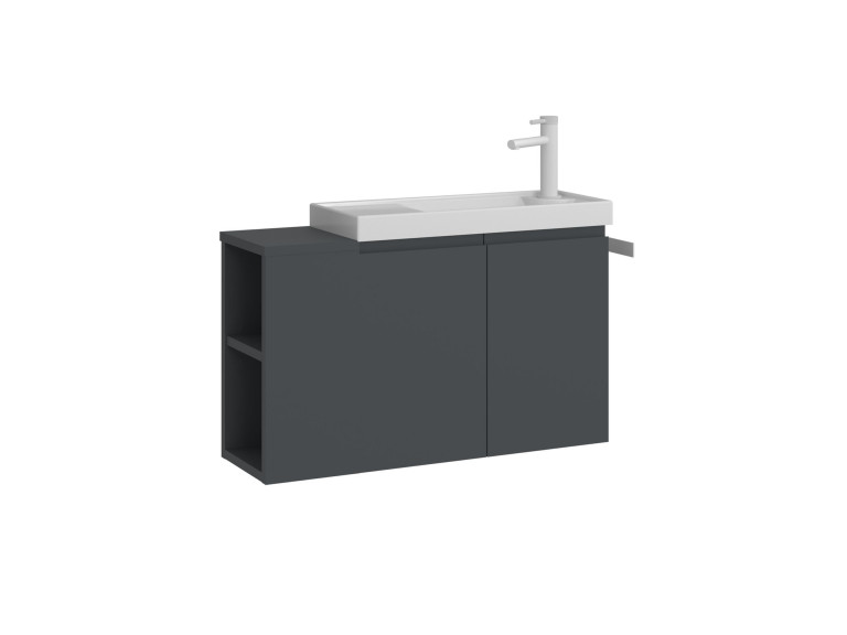 Szafka pod umywalkę „Ferla 80” – 80 x 22 x 45 cm – matowy antracyt
