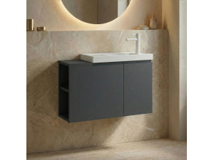 Szafka pod umywalkę „Ferla 80” – 80 x 22 x 45 cm – matowy antracyt 2