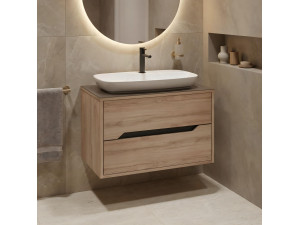 Szafka pod umywalkę „Galia 80 v2” – 80 x 50 x 50 cm – dąb 2