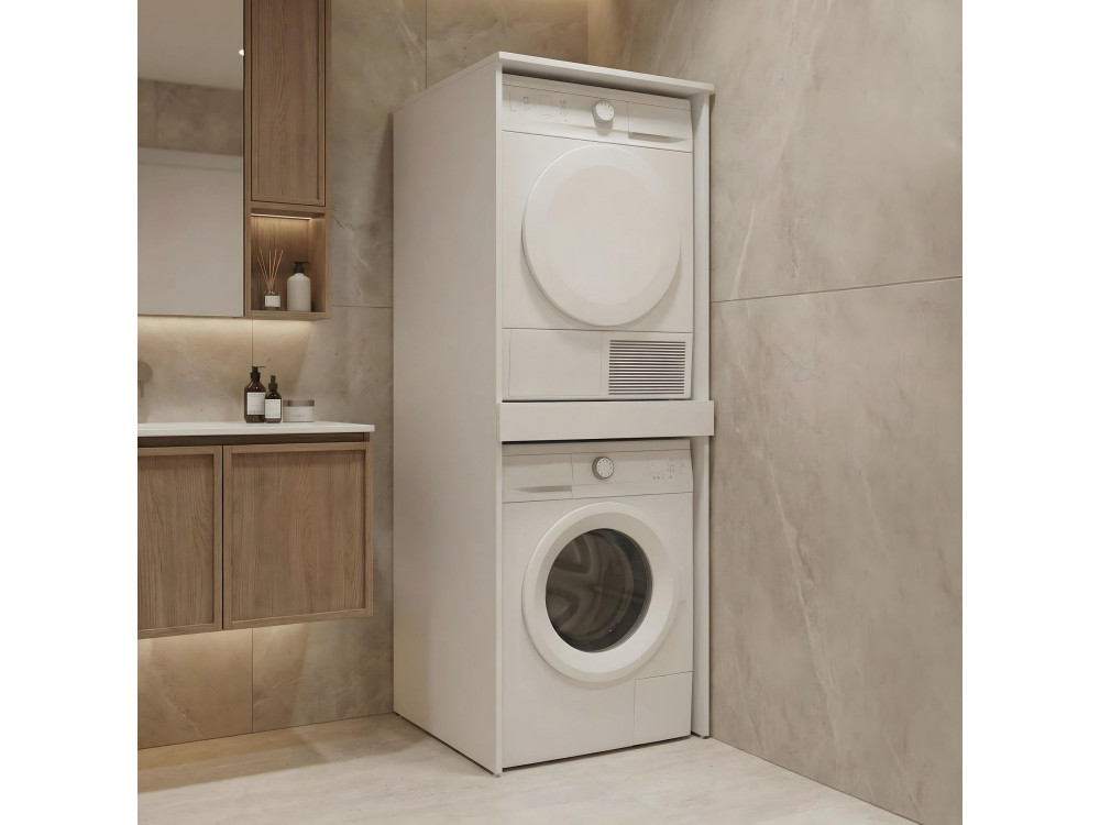 Szafka pod pralkę „Linfa 70” – 70 x 73 x 193 cm – matowa biel