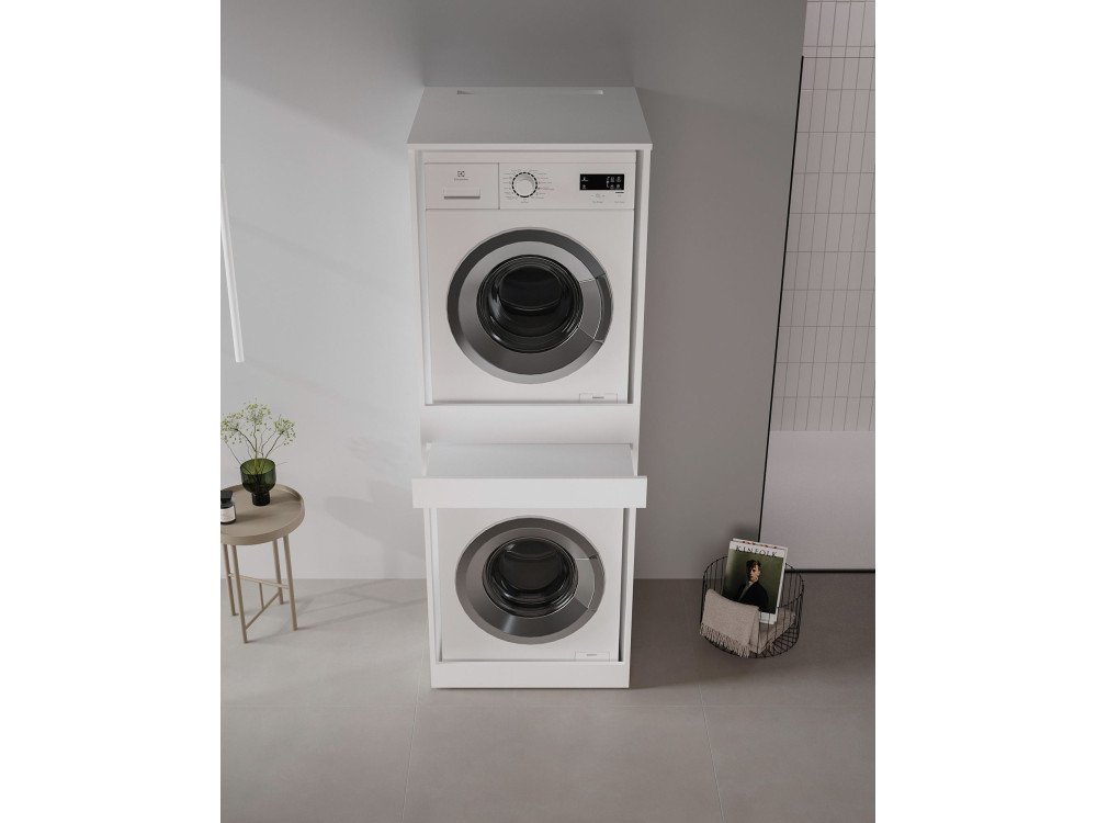 Szafka pod pralkę „Linfa 70” – 70 x 73 x 193 cm – matowa biel