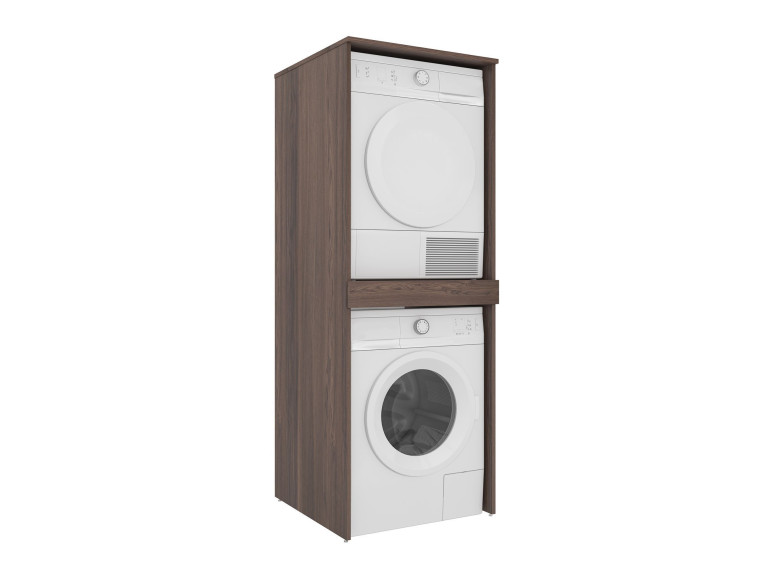 Szafka pod pralkę „Linfa 70” – 70 x 73 x 193 cm – ciemny orzech
