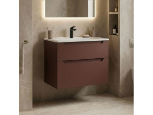 Szafka pod umywalkę „Messina 65 v2” – 65 x 45 x 55 cm – matowa czerwień 2