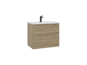 Szafka pod umywalkę „Messina 65 v2” – 65 x 45 x 55 cm – dąb
