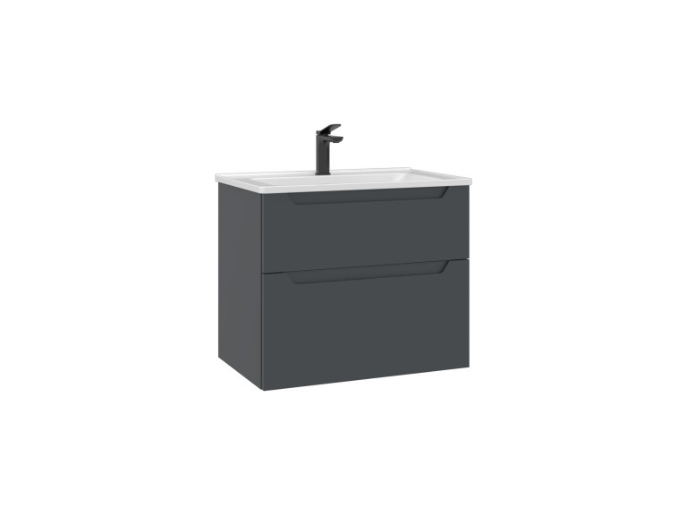 Szafka pod umywalkę „Messina 65 v2” – 65 x 45 x 55 cm – matowy antracyt
