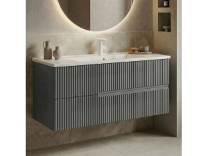 Szafka pod umywalkę „Moonlight 120” – 121 x 51 x 51 cm – matowa szarość 2