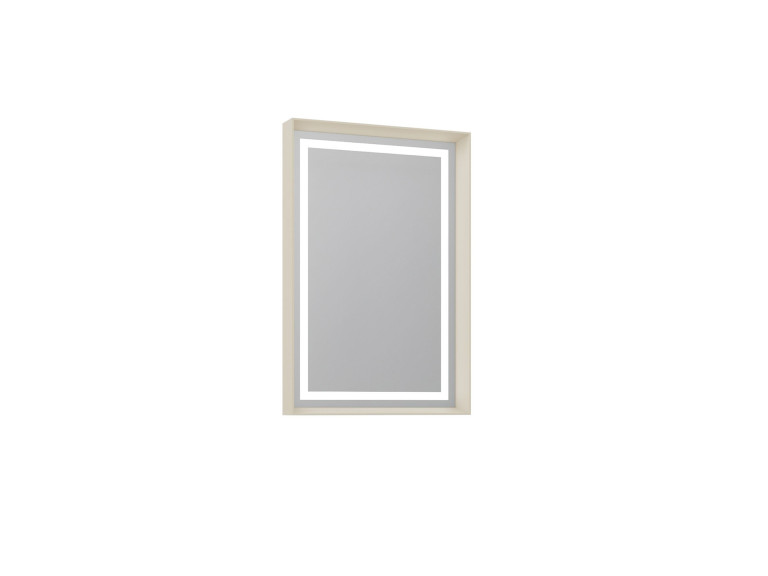 Dekoracyjne lustro drewniane „Craft 60 x 90 v2” – 60 x 10 x 90 cm – kolor matowy mink