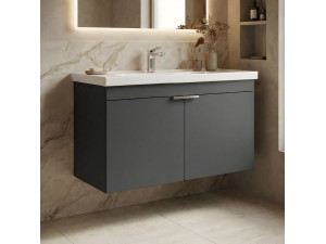 Szafka pod umywalkę „Desna 90” – 90 x 45 x 58 cm – matowy antracyt 2