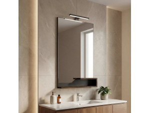 Dekoracyjne lustro drewniane „Galia 60” – 60 x 14 x 100 cm – ciemny orzech 2