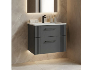 Szafka pod umywalkę „Bari 65 v2” – 65 x 45 x 55 cm – matowy antracyt 2