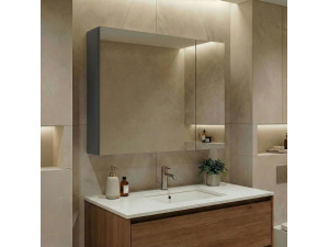 Szafka łazienkowa z lustrem „Bari 80” – 75 x 16 x 66 cm – matowy antracyt 2