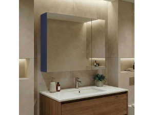 Szafka łazienkowa z lustrem „Bari 80” – 75 x 16 x 66 cm – matowy granatowy 2