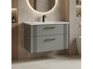 Szafka pod umywalkę „Bari 85 v2” – 85 x 45 x 55 cm – matowy kolor Cashmere 2