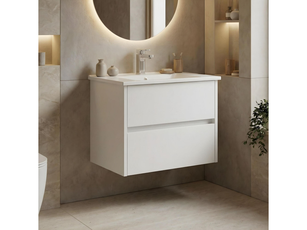 Szafka pod umywalkę „Arno 65” – 65 x 45 x 52 cm – biała