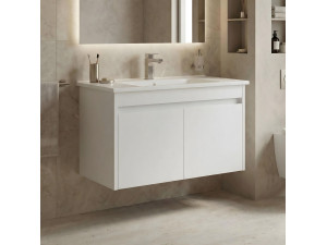 Szafka pod umywalkę „Arno 85” – 85 x 45 x 52 cm – biała 2
