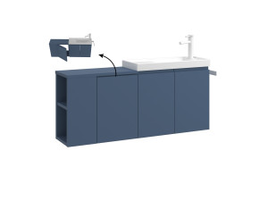 Szafka pod umywalkę „Ferla 110” – 110 x 22 x 45 cm – kolor Petrol Blue