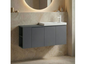 Szafka pod umywalkę „Ferla 110” – 110 x 22 x 45 cm – matowy antracyt 2