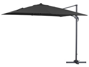 Parasol ogrodowy „Sun 3” - Z aluminium - Kwadratowy - 3 x 3 m - Czarny