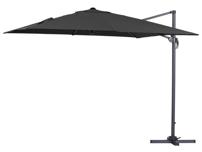 Parasol ogrodowy „Sun 3” - Z aluminium - Kwadratowy - 3 x 3 m - Czarny