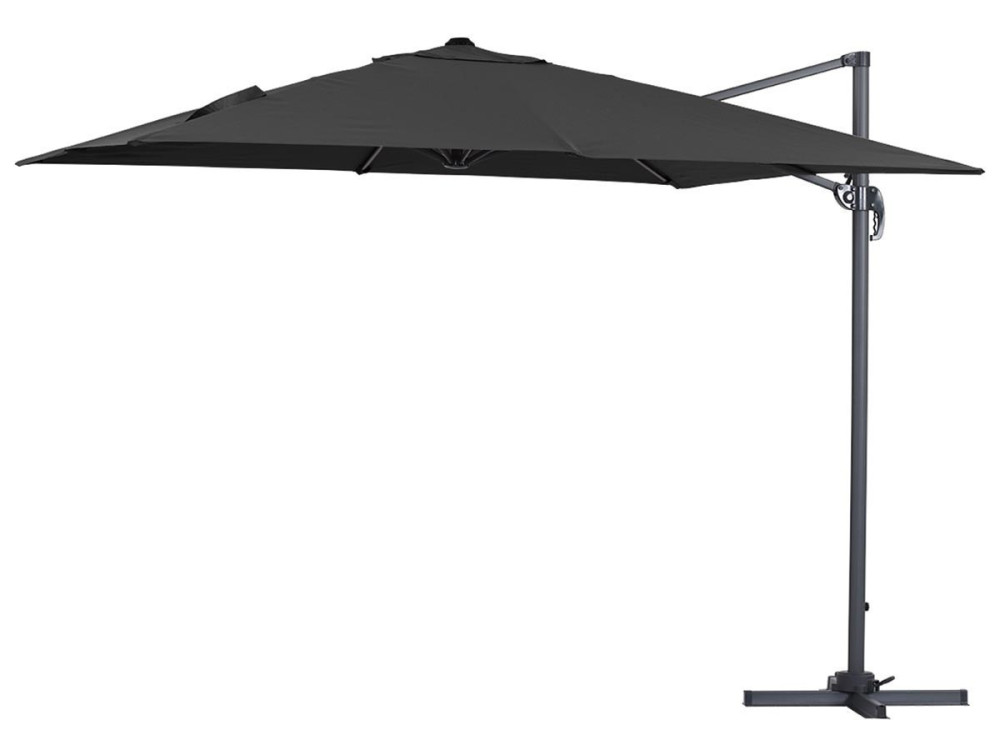 Parasol ogrodowy „Sun 3” - Z aluminium - Kwadratowy - 3 x 3 m - Czarny