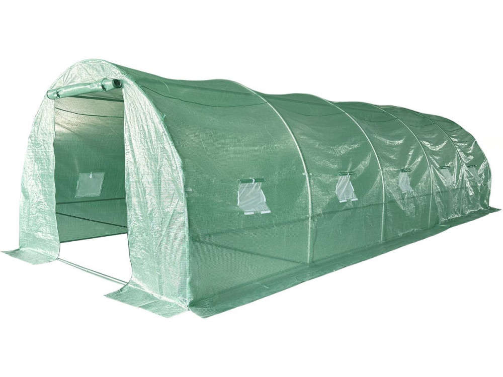 Tunel ogrodowy "Lys" 8 x 3 m - szklarnia - 24 m² - 140 g - zielony