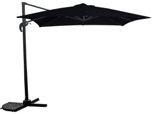 Parasol ogrodowy "Soleil" z nogą boczną - 2.5 x 2.5 m - Czarny