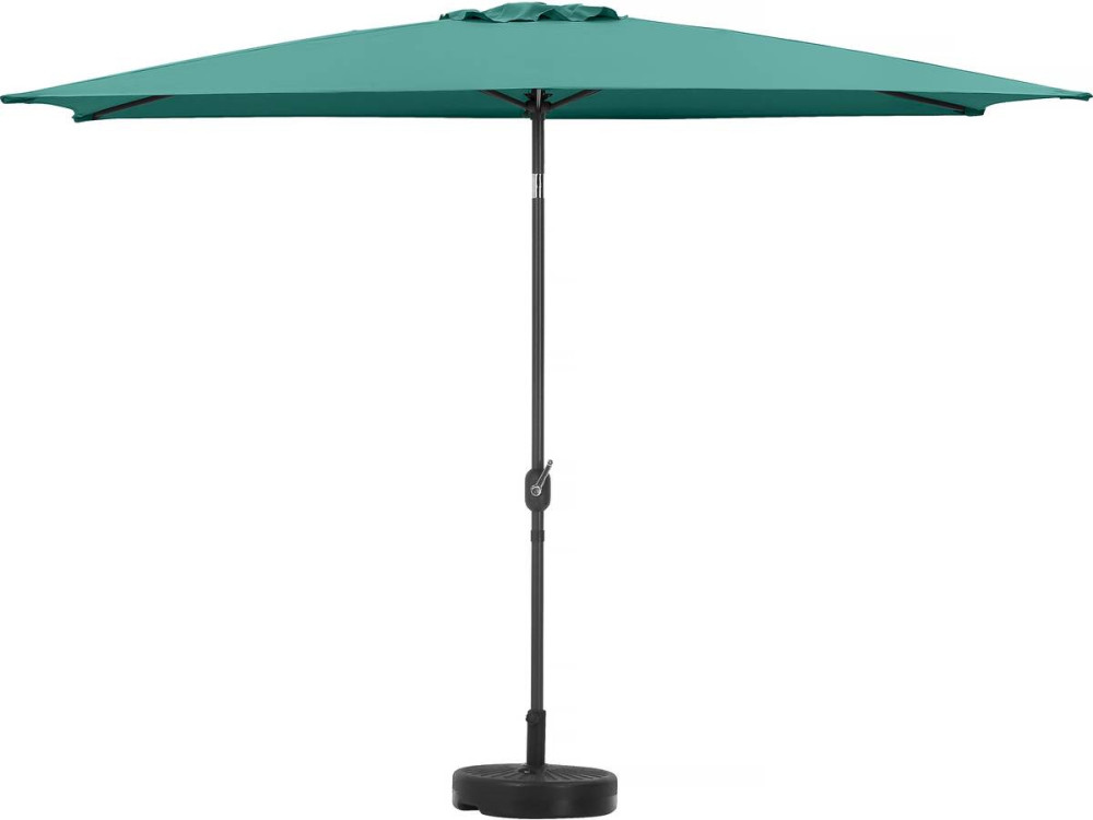 Parasol ogrodowy "Sol 2" - Prostokąt - 2 x 3 m - Zielony + płyty obciążające w zestawie