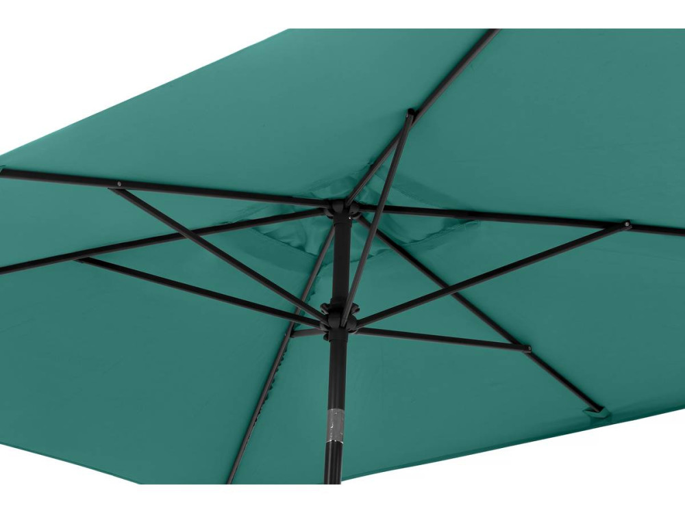 Parasol ogrodowy "Sol 2" - Prostokąt - 2 x 3 m - Zielony + płyty obciążające w zestawie