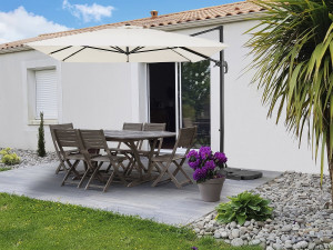 Aluminiowy parasol ogrodowy Sky 4" offset - 3 x 4 m - Ecru 2