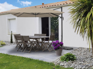 Aluminiowy parasol ogrodowy Sky 4" - 3 x 4 m - Taupe 2