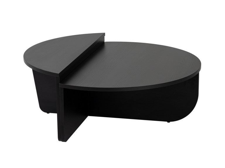 Drewniany stolik kawowy "Orion" - 90 x 60 x 30 cm - Czarne drewno