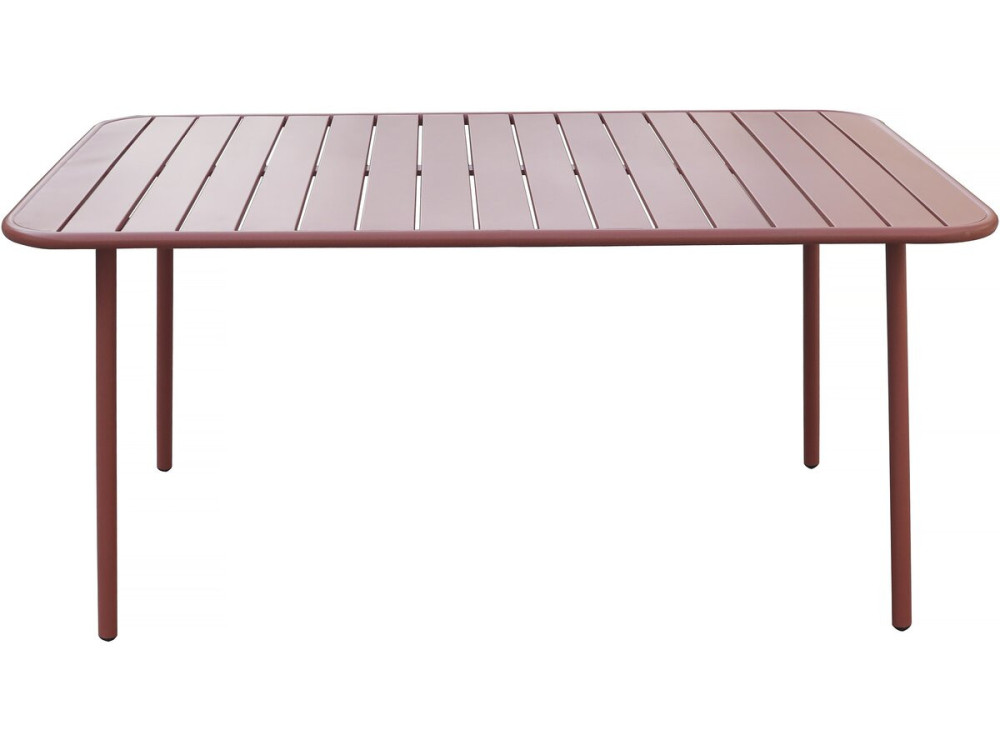 Stół ogrodowy metalowy "Bilbao" - 150 x 90 x 71 cm - Terakota