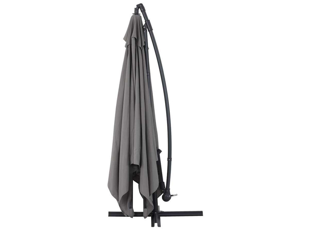 Parasol ogrodowy "Ilios 3" z wysięgnikiem - Aluminium - Kwadratowy -  3 x3 m - Szary