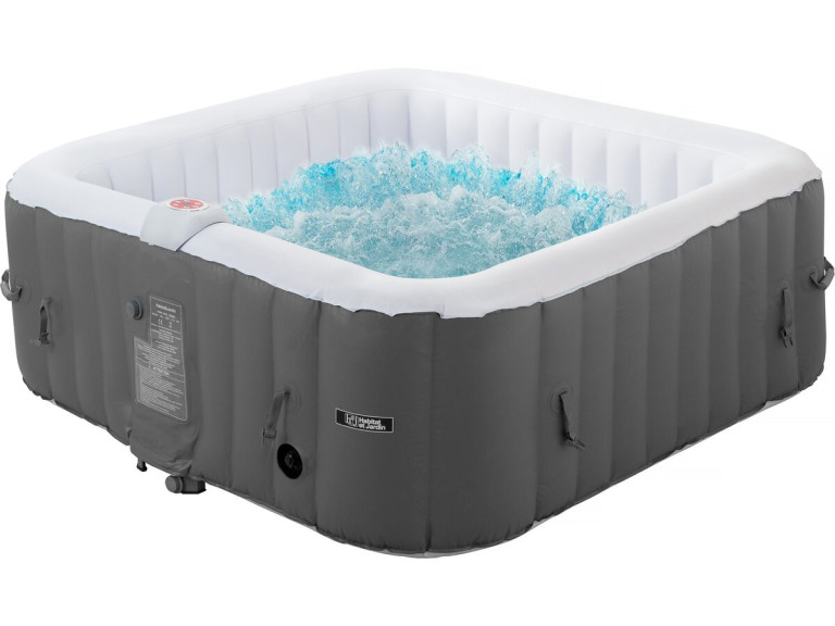 Nadmuchiwane spa "RIVIERA" z PVC - 6 miejsc - Szary/biały