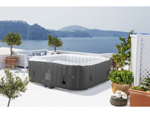 Nadmuchiwane spa "RIVIERA" z PVC - 6 miejsc - Szary/biały 2