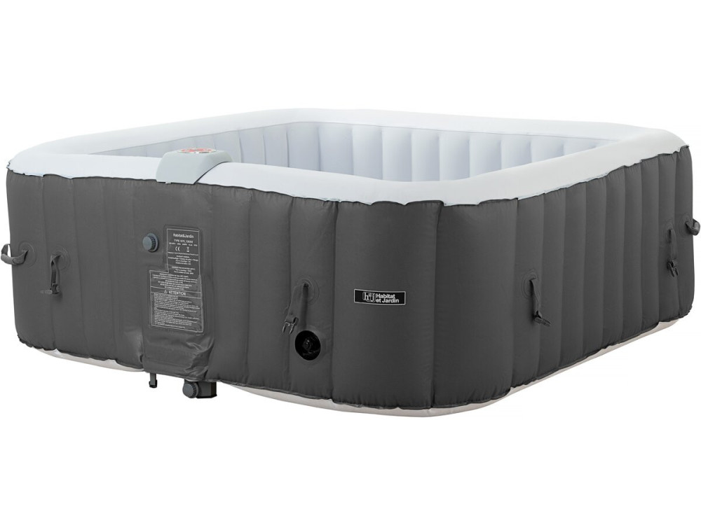 Nadmuchiwane spa "RIVIERA" z PVC - 6 miejsc - Szary/biały