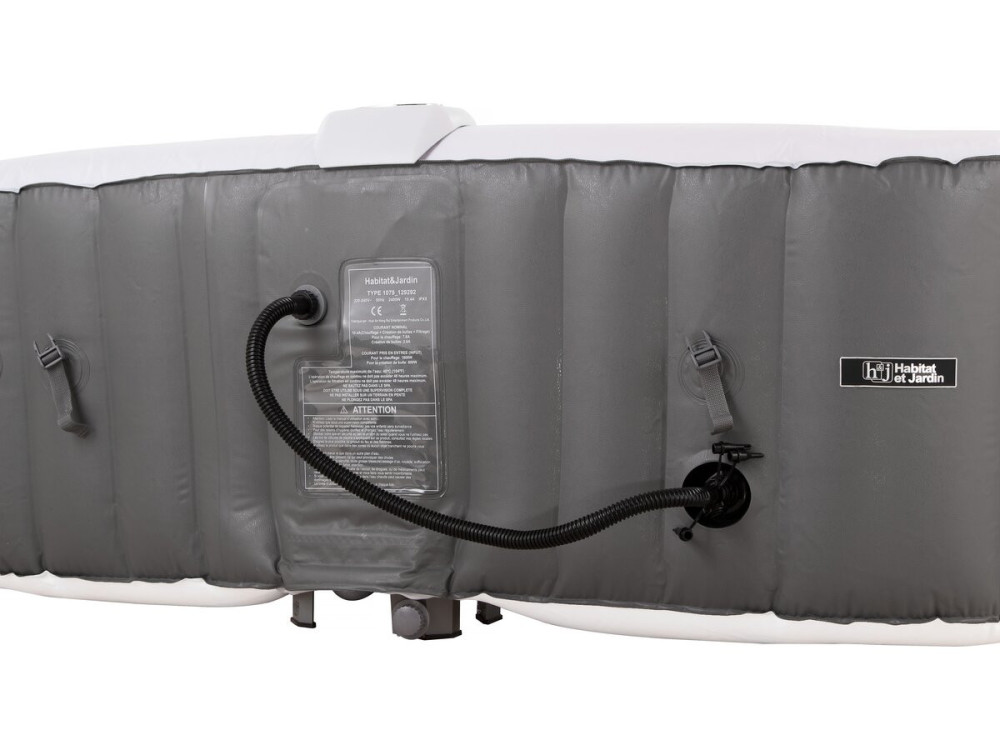 Nadmuchiwane spa "RIVIERA" z PVC - 6 miejsc - Szary/biały