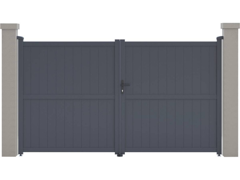 Brama aluminiowa "Maurice" - 299.5 x 155.9 cm - Szara