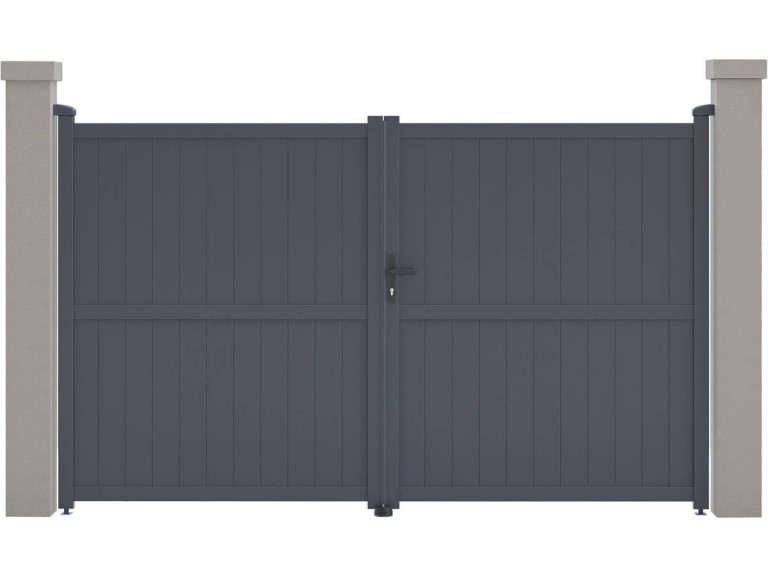 Brama aluminiowa "Maurice" - 299.5 x 180.9 cm - Szara