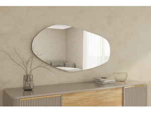 Drewniane lustro "Bella" - 60 x 120 cm - Czarne 2