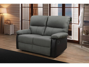 Sofa wypoczynkowa "Lincoln" - 147 x 89 x 103 cm - 2 miejsca - Ciemnoszaro-czarna 2