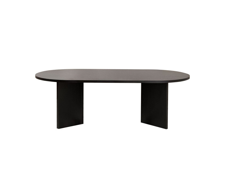 Drewniany stolik kawowy "Sand" - 60 x 119 x 40 cm - Czarne drewno