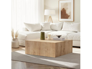 Stolik kawowy "Prizma" MDF - 90 x 90 x 35 cm - Dąb Szafirowy 2