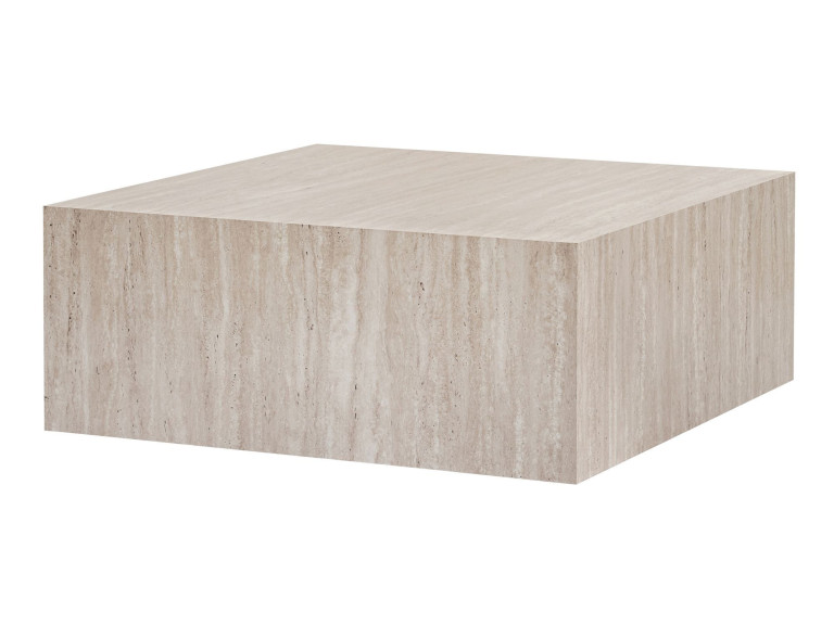 Stolik kawowy MDF "Prizma" - 90 x 90 x 35 cm - Trawertyn