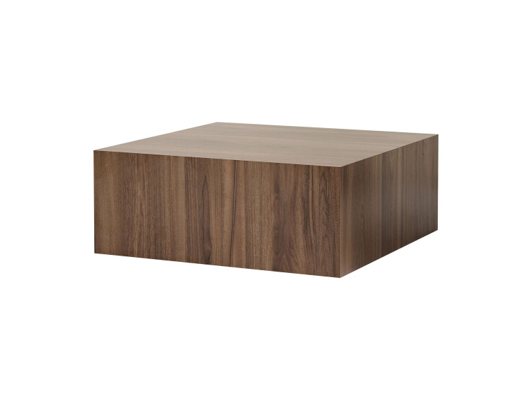 Stolik kawowy MDF "Prizma" - 90 x 90 x 35 cm - Orzech włoski
