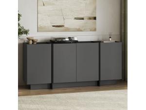 Drewniany kredens "Dorma" - 180 x 45 x 80 cm - Antracyt / Czarny 2
